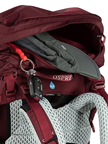 Osprey Aura AG LT 65L Women's Backpacking Backpack, Black, WM/L