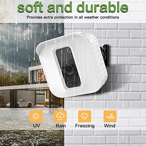 MOSISO Silicone Skin Cover Compatible with Blink Outdoor (3rd Gen) Camera, 3 Pack Weather Proof Outdoor Camera Protective Silicon Case Cover for Indoor Outdoor Home Security Camera, White