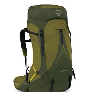 Osprey Atmos AG LT 50L Men's Backpacking Backpack, Scenic Valley/Green Peppercorn, L/XL