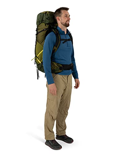 Osprey Atmos AG LT 50L Men's Backpacking Backpack, Scenic Valley/Green Peppercorn, L/XL