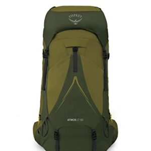 Osprey Atmos AG LT 50L Men's Backpacking Backpack, Scenic Valley/Green Peppercorn, L/XL