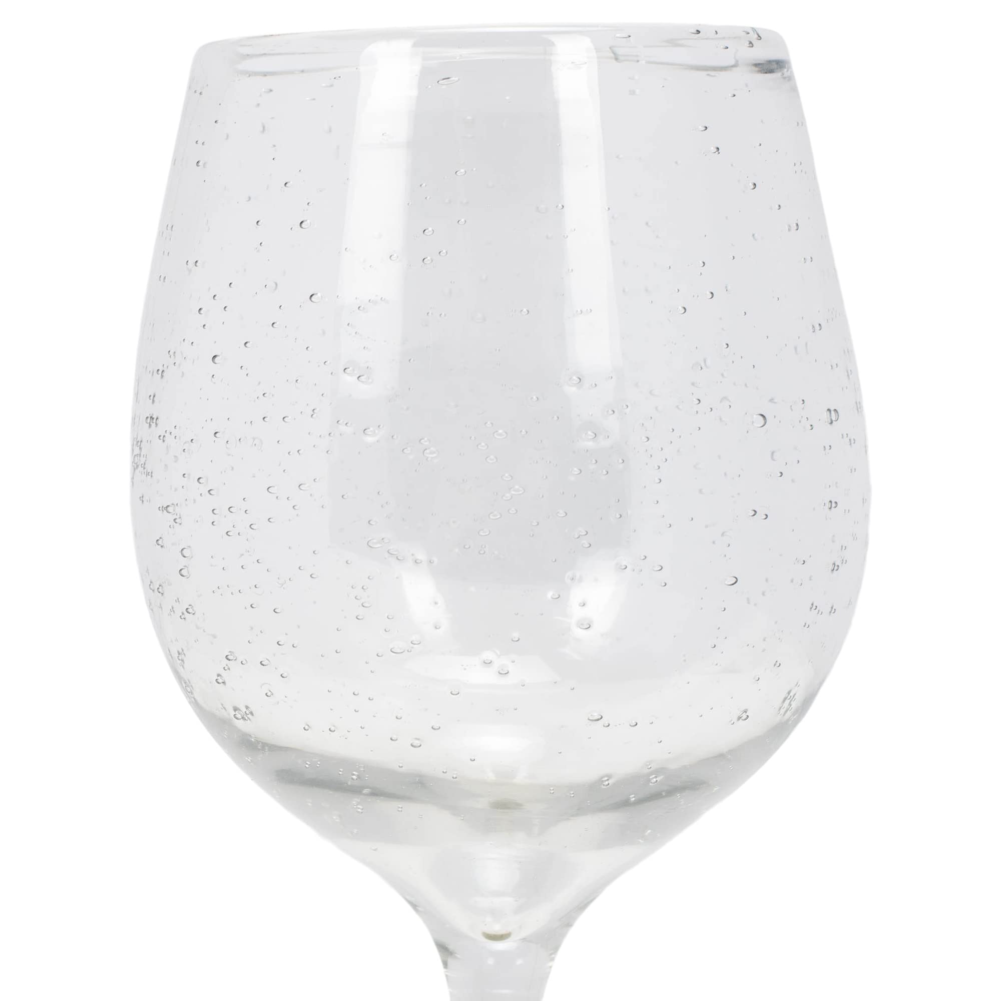 TAG True Living Perfectly Clear Bubble 15 ounce Tall Stemmed Glass Set of 6, Wine