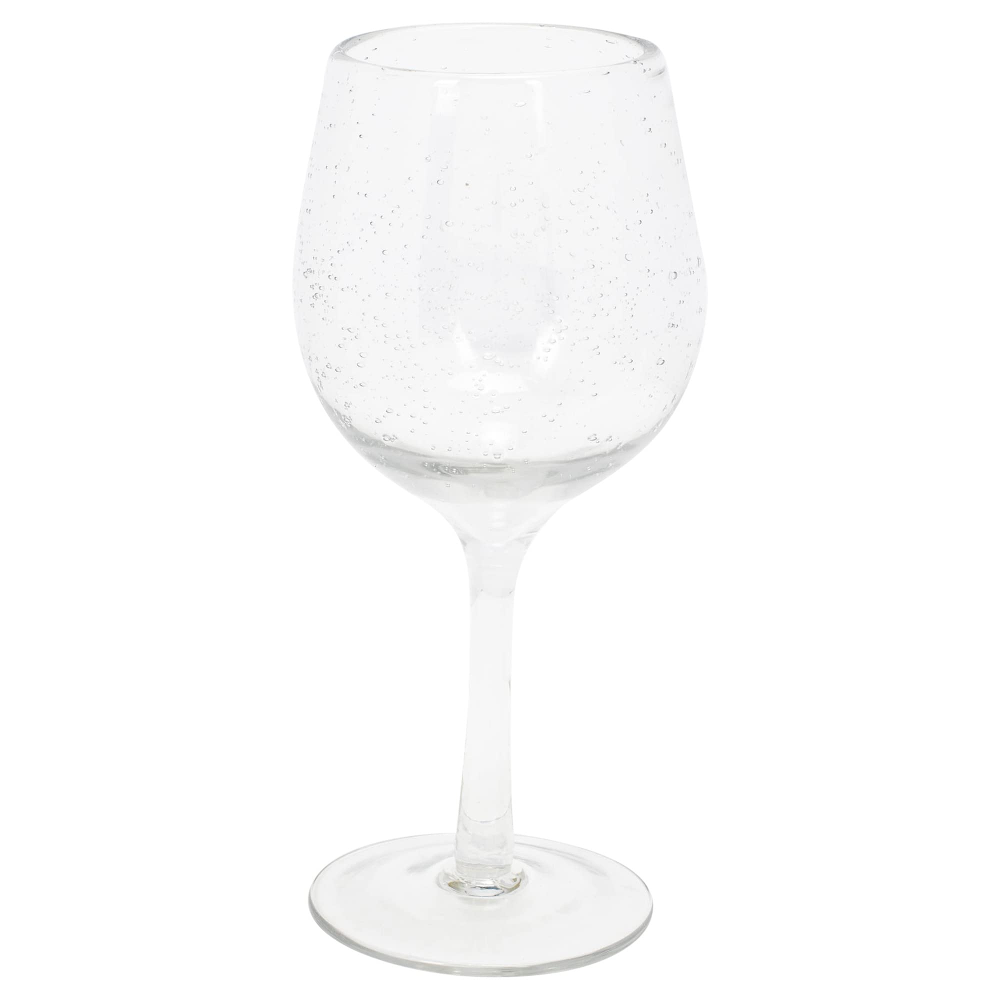 TAG True Living Perfectly Clear Bubble 15 ounce Tall Stemmed Glass Set of 6, Wine