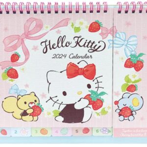 2024 Kawaii Cat Monthly Yearly Desktop Calendar