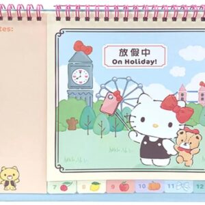 2024 Kawaii Cat Monthly Yearly Desktop Calendar