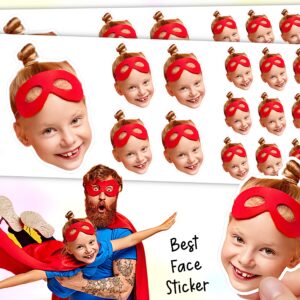 Personalized Face Stickers - Portrait | Sheet with 14 Stickers | Customized - Picture Decals | Waterproof | Funny Photo Stickers | Fancy Gift Idea