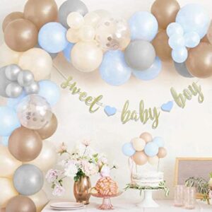 Sweet Baby Boy Banner- It’s a Boy , Baby Shower Decorations , Gender Reveal Decoration , Gold Glitter Banner Sign Garland , First Birthday Party Decoration (Sweet Baby Boy Banner)