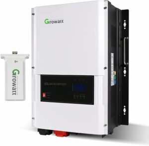 vinmax solar inverter 48v 6kw 120/240v upgrade growatt split phase output grid built-in 80a mppt charge controller with module(3-5 days delivery)