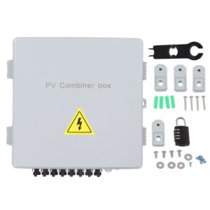 pv combiner box 8 string solar combiner box with arrester 10a 80a dc circuit breaker for solar panel