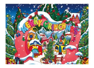 allenjoy 96" x 72" merry grinchmas christmas backdrop for kids xmas winter let it snow happy new year holiday first birthday baby shower party supplies decoration banner photo booth props background