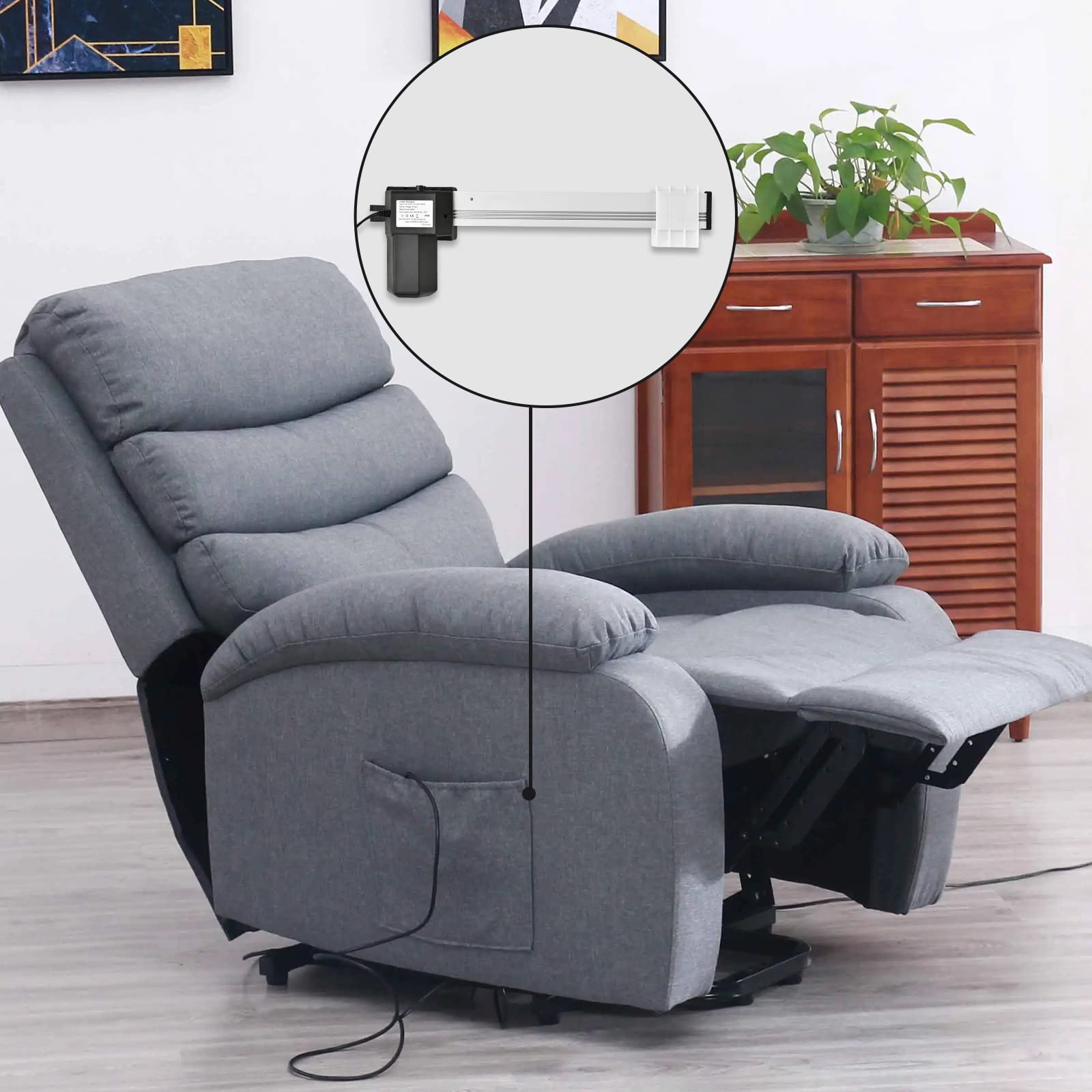 lifancy Power Recliner Sofa Lift Chairs RMT Motor Actuator with Power Supply and Controller for Model R8123 R812301156333 Replacement