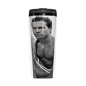 kiansla ryan reynolds coffee cup stainless steel cup with leak-proof lid for hot and cold drinks insulated travel mugs, is a gift for a good friend 12oz