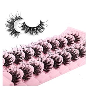 new 10pairs mink eyelashes 100% handmade 3d mink lashes full strip lashes soft false eyelashes makeup lashes (xz-05)