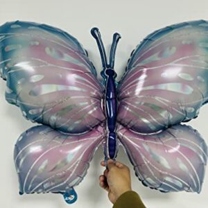 9pcs 40inch Butterfly foil balloons for butterfly theme birthday party decorations