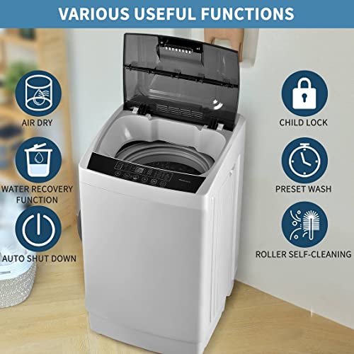 Automatic Washing Machine Top Loading Compact Fully with LED Display 1.24 Cu.ft