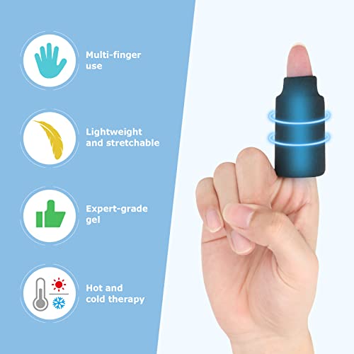 Helthrelife Finger Ice Sleeves 4 Ice Packs for Fingers, Thumbs & Toes Hot Cold Therapy for Arthritis, Tendinitis, Trigger Finger and Swollen Finger