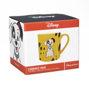 disney half moon bay 101 dalmatians mug - patch boxed mug - 325ml - dishwasher and microwave safe - office mug