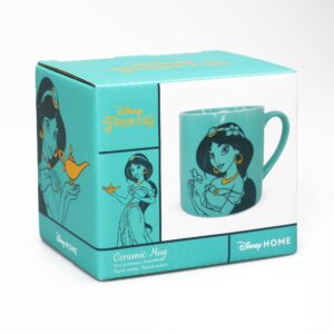 disney half moon bay aladdin mug - jasmine boxed mug - 325ml - dishwasher and microwave safe - coffee mug - office mug mug