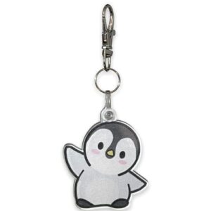 the acrylic place baby penguin keychain - charm for purse diaper bag tote bag kids backpack keychain (backpack size)