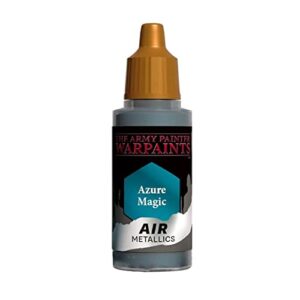 the army painter warpaint air metallics azure magic - acrylic non-toxic heavily pigmented water based paint for tabletop roleplaying, boardgames, and wargames miniature model painting
