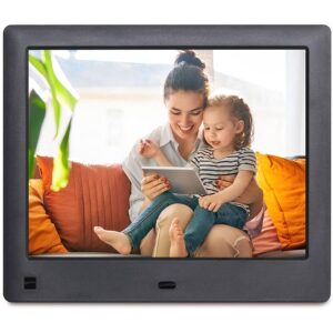 8 Inch Digital Photo Frame,Digital Picture Frame with 1024 x 768 HD IPS Display, USB and SD Card Slots and Remote Control(08" XM)