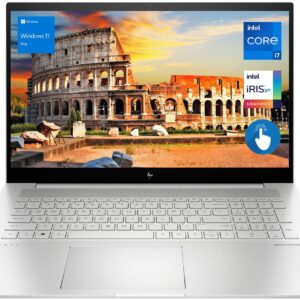 HP Envy Laptop, 17.3" Full HD Touchscreen, 12th Gen Intel Core i7-1260P, 64GB DDR4 RAM, 1TB PCIe SSD, IR Camera, HDMI, Backlit Keyboard, Wi-Fi 6, Windows 11 Pro, Silver