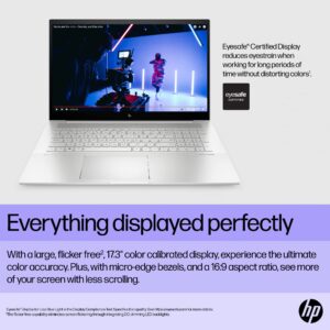 HP 2022 Newest Envy Laptop, 17.3" Full HD Touchscreen, 12th Gen Intel Core i7-1260P 12-Core Processor, 16GB RAM, 1TB PCIe SSD, Backlit Keyboard, HDMI, USB Type-C, Wi-Fi 6, Windows 11 Home, Silver