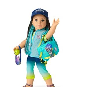 American Girl Corinne Tan Girl of The Year 2022 18-inch Doll Camping Accessories with Backpack and Canteen, for Ages 8+