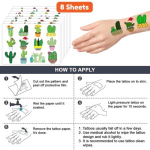 Cactus Temporary Tattoo Birthday Party Decorations Supplies Party Favors 96PCS Tattoos Stickers Cute Kids Girls Boys Gifts Classroom School Prizes Themed