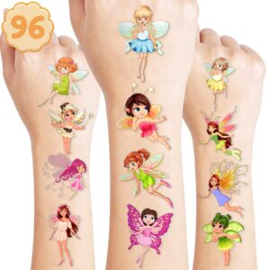 Fairy Tattoos Birthday Party Supplies Decorations Party Favors 96PCS Tattoos Stickers Cute Kids Girls Boys Gifts Classroom School Prizes Themed Christmas