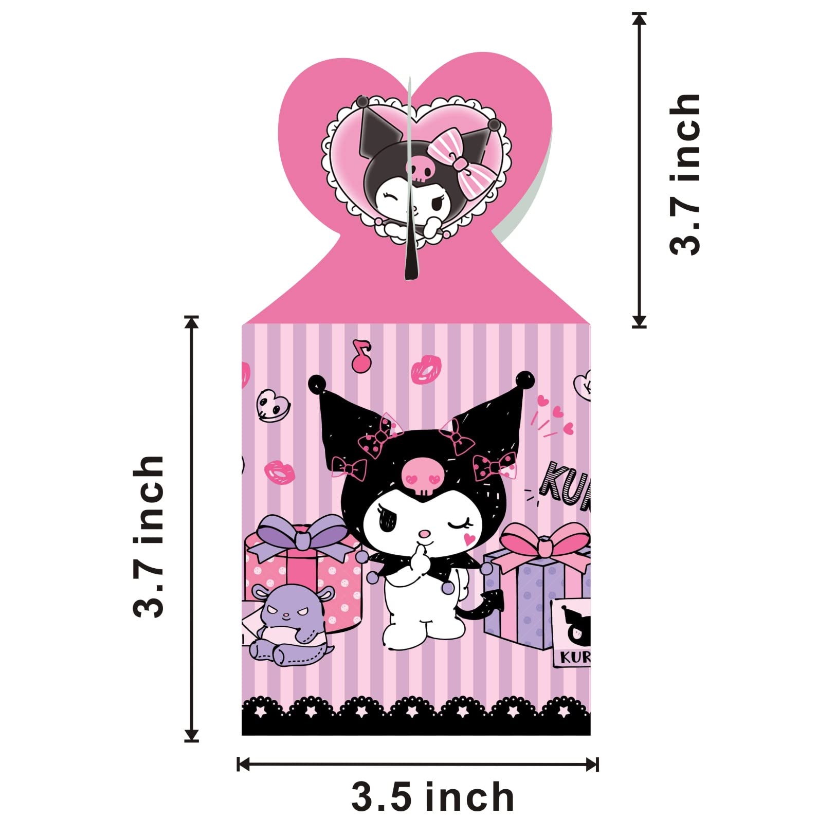 ARHAVI 12pcs Kuromi Party Favor Gift Boxes, My Melody and Kuromi Birthday Party Supplies for Kawaii Party Decorations