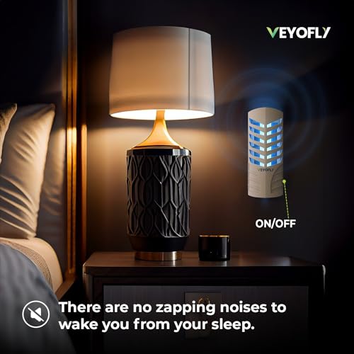 VEYOFLY Indoor Flying Insect Trap - Plug-in Fruit Fly, Gnat and Mosquito Trap With Refills - Odorless Bug Light for Home