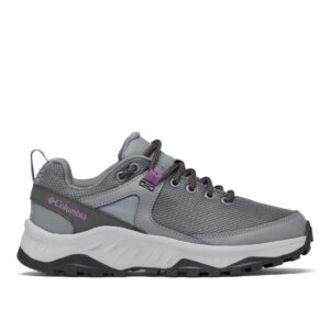 Columbia Women's Trailstorm Ascend Waterproof, Titanium Grey Steel/Dark Lavender, 5.5