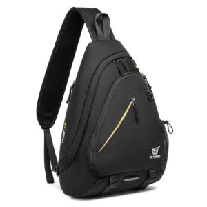 skysper sling laptop bag (up to 13 inch) - 18l crossbody sling backpack travel shoulder bag hiking daypack for men women(black)