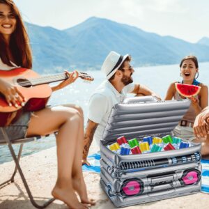 Inflatable Boom Box Beverage Cooler 80s Party Decorations Radio Blow up Birthday Drink Cooler for 90s Theme Retro Party Hip Hop Costume Accessory Party Supplies (1 Piece)