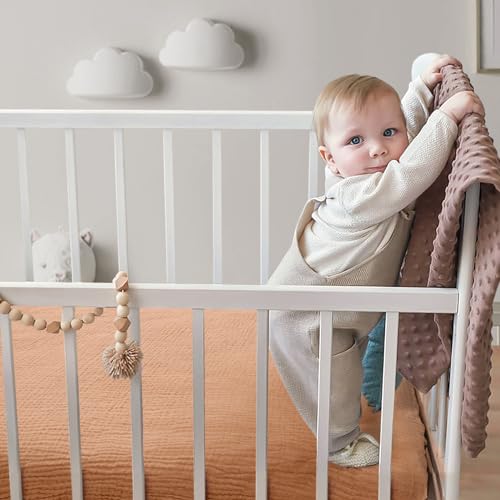 Lulumoon Muslin Mini Crib Sheets - Pack n Play Sheets Fitted for Baby - 24"x 38" Brown