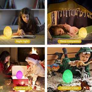 Olee Odee Dragon Egg Night Light for Kids Dinosaur Toys for Kids 3-5 5-7 8-12 for Kids Toddler Toys Bedroom Table Desk Lamp Chirstmas Birthday Boys Girls Gifts