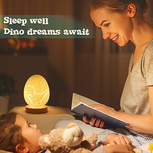 Olee Odee Dragon Egg Night Light for Kids Dinosaur Toys for Kids 3-5 5-7 8-12 for Kids Toddler Toys Bedroom Table Desk Lamp Chirstmas Birthday Boys Girls Gifts