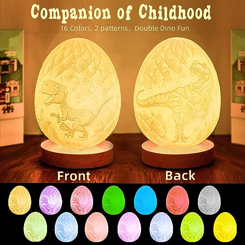 Olee Odee Dragon Egg Night Light for Kids Dinosaur Toys for Kids 3-5 5-7 8-12 for Kids Toddler Toys Bedroom Table Desk Lamp Chirstmas Birthday Boys Girls Gifts