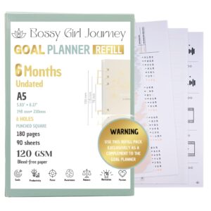 bossy girl journey goal planner refill sheets