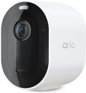 arlo pro 5s 2k spotlight camera - 1 pack - security cameras wireless outdoor, dual band wi-fi, color night vision, 2-way audio, home security cameras, home improvement, white – vmc4060p