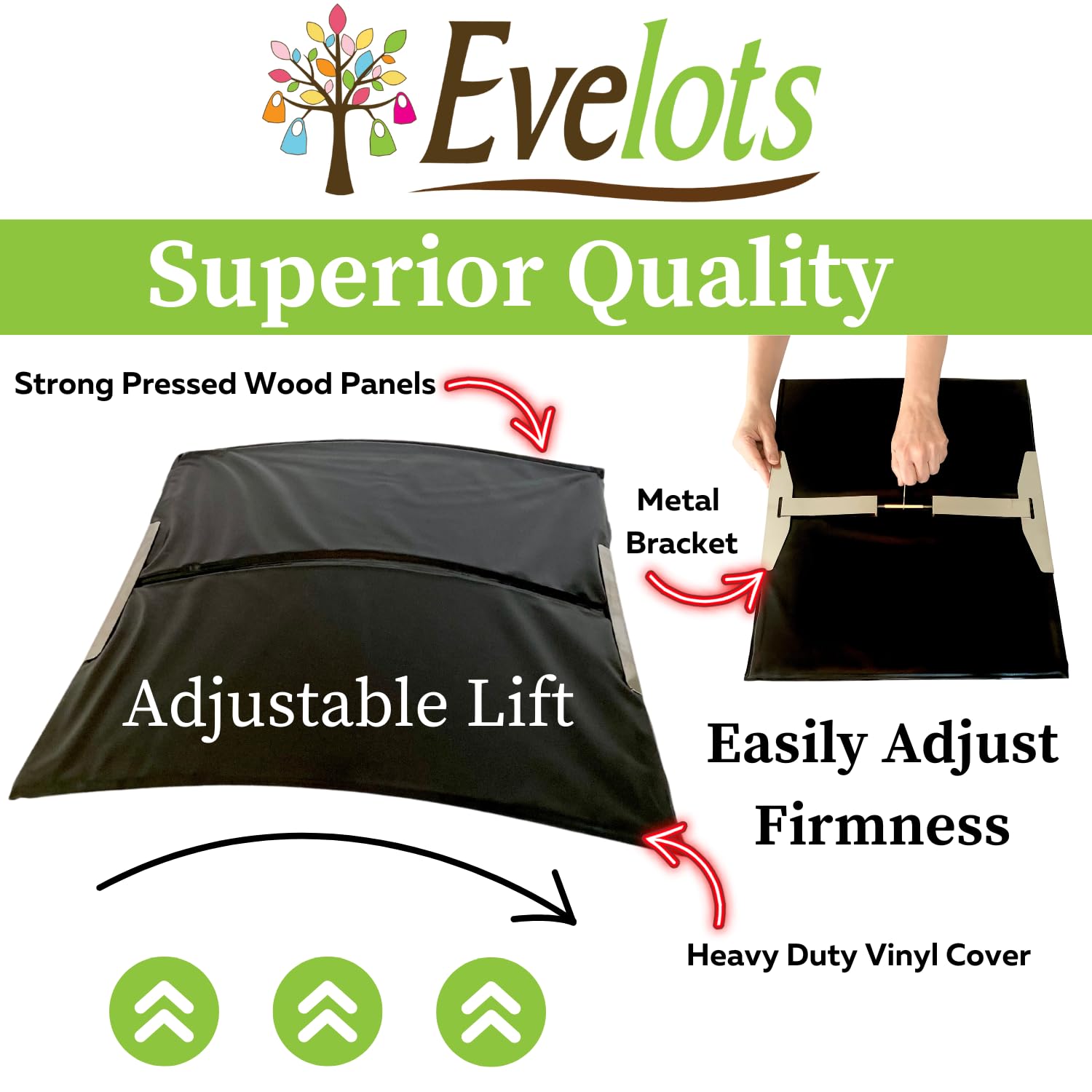 Evelots Couch Supports for Sagging Cushions, Chair, Loveseat-New-Adjustable Sofa Seat Board Set with Strong Steel Brackets to Fix & Prevent Sectionals Couches Cushion Sag