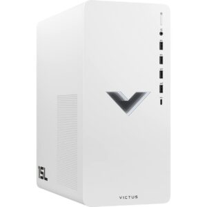 HP Victus 15L TG02-0187c Gaming Desktop Computer, Intel Core i7-12700F 2.1GHz, 16GB RAM, 512GB SSD, NVIDIA GeForce RTX 3060 Ti 8GB, Windows 11 Home, Ceramic White