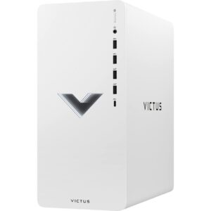 HP Victus 15L TG02-0187c Gaming Desktop Computer, Intel Core i7-12700F 2.1GHz, 16GB RAM, 512GB SSD, NVIDIA GeForce RTX 3060 Ti 8GB, Windows 11 Home, Ceramic White