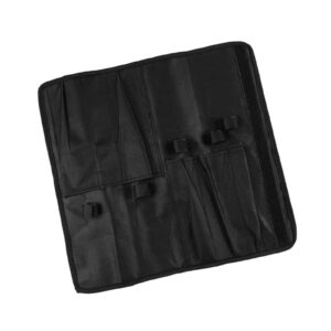 gazechimp foldable chef roll bag black waterproof 5 pockets cutlery carrier for bbq