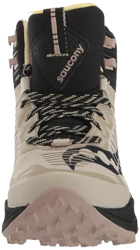 Saucony Women's Ultra Ridge GTX Hiking Shoe, DUST/Black, 7