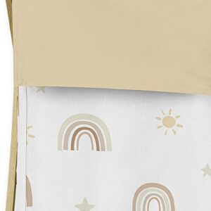 Sweet Jojo Designs Neutral Boho Rainbow Baby Kid Clothes Laundry Hamper - Mustard Yellow Pumpkin Orange Bohemian Sunshine Modern Vintage Beige Gold Taupe Tan