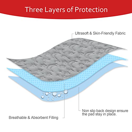 Waterproof Pack and Play Mattress Cover 2 Pack, Soft Quilted Pack and Play Mattress Pad Protector 39" X 27", Playpen Mattress Sheet