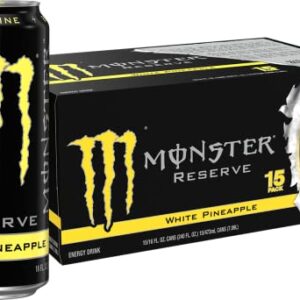 Monster Energy Reserve White Pineapple, Yellow, Energy Drink, 16 Ounce (Pack of 15)