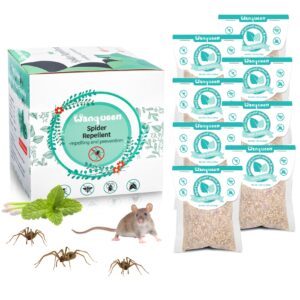 8 pack spider repellent pouches for house indoor, spider deterrent peppermint oil and lemongrass formula spider repellent bags, no-toxic stay away spider